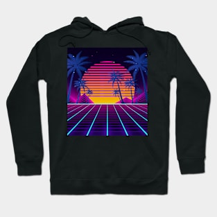 Glowing Sun 80s Nostalgia Hoodie